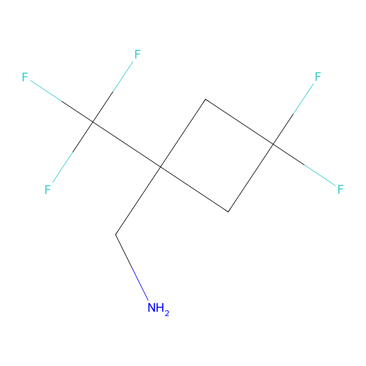1-[3,3-Difluoro-1-(trifluoromethyl)cyclobutyl]methanamine molecular structure, CAS 2229242-38-8
