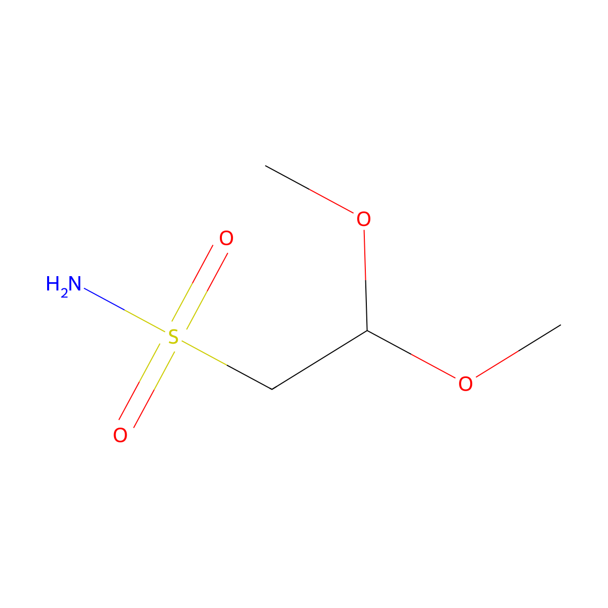 2,2-Dimethoxyethane-1-sulfonamide molecular structure, CAS 2229242-76-4