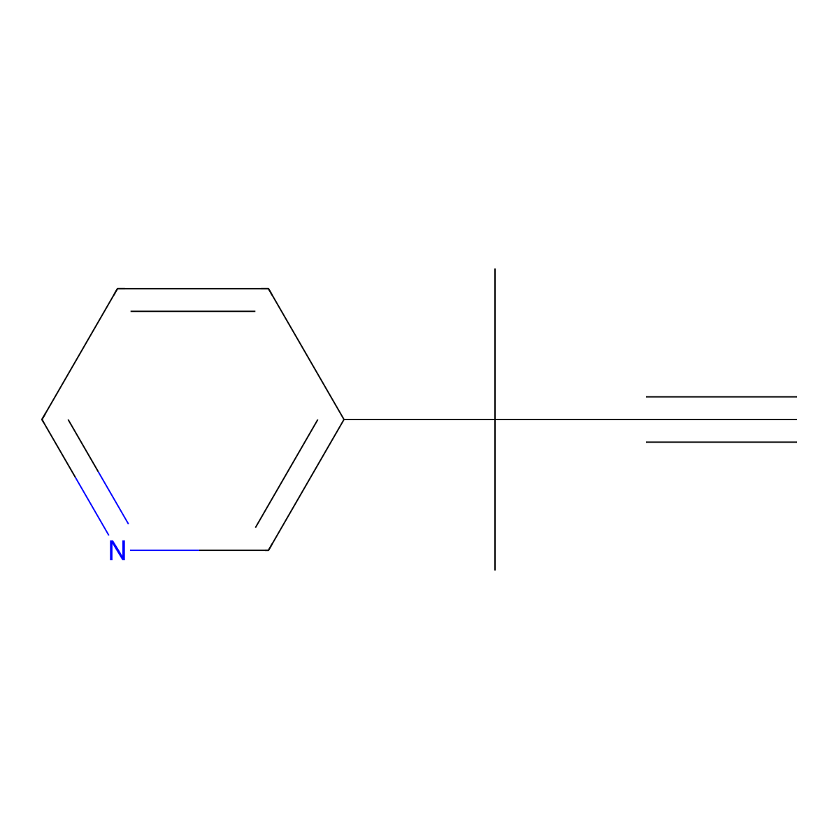 3-(2-Methylbut-3-yn-2-yl)pyridine molecular structure, CAS 2229244-68-0