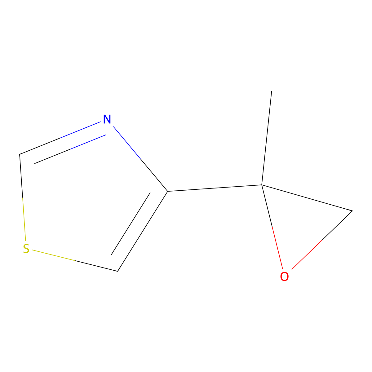 4-(2-Methyloxiran-2-yl)thiazole molecular structure, CAS 2229247-66-7