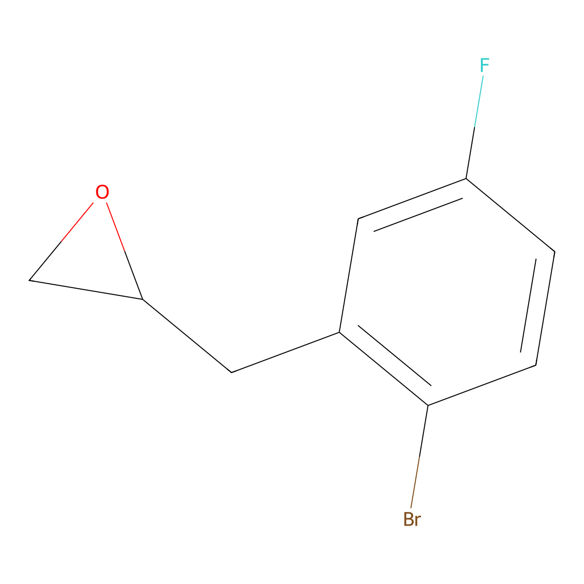 2-[(2-Bromo-5-fluorophenyl)methyl]oxirane molecular structure, CAS 2229250-90-0