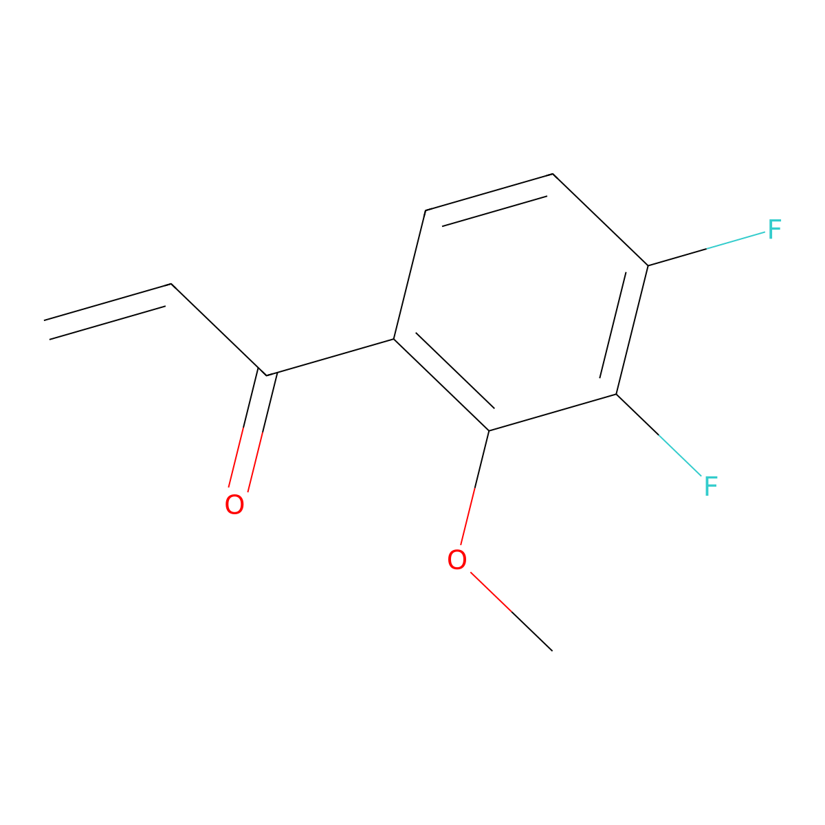 1-(3,4-Difluoro-2-methoxyphenyl)prop-2-en-1-one molecular structure, CAS 2229253-85-2