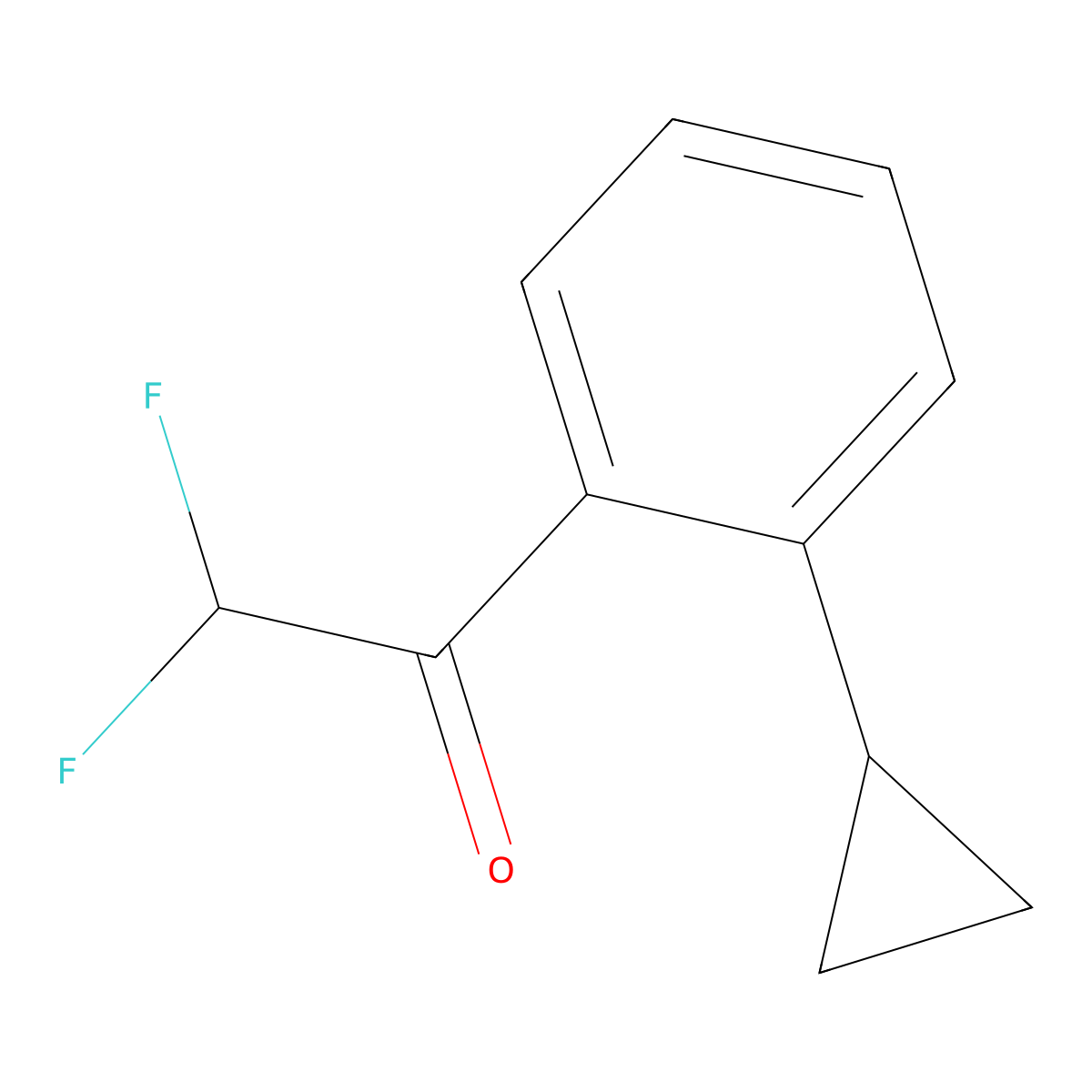 1-(2-Cyclopropylphenyl)-2,2-difluoroethan-1-one molecular structure, CAS 2229255-31-4