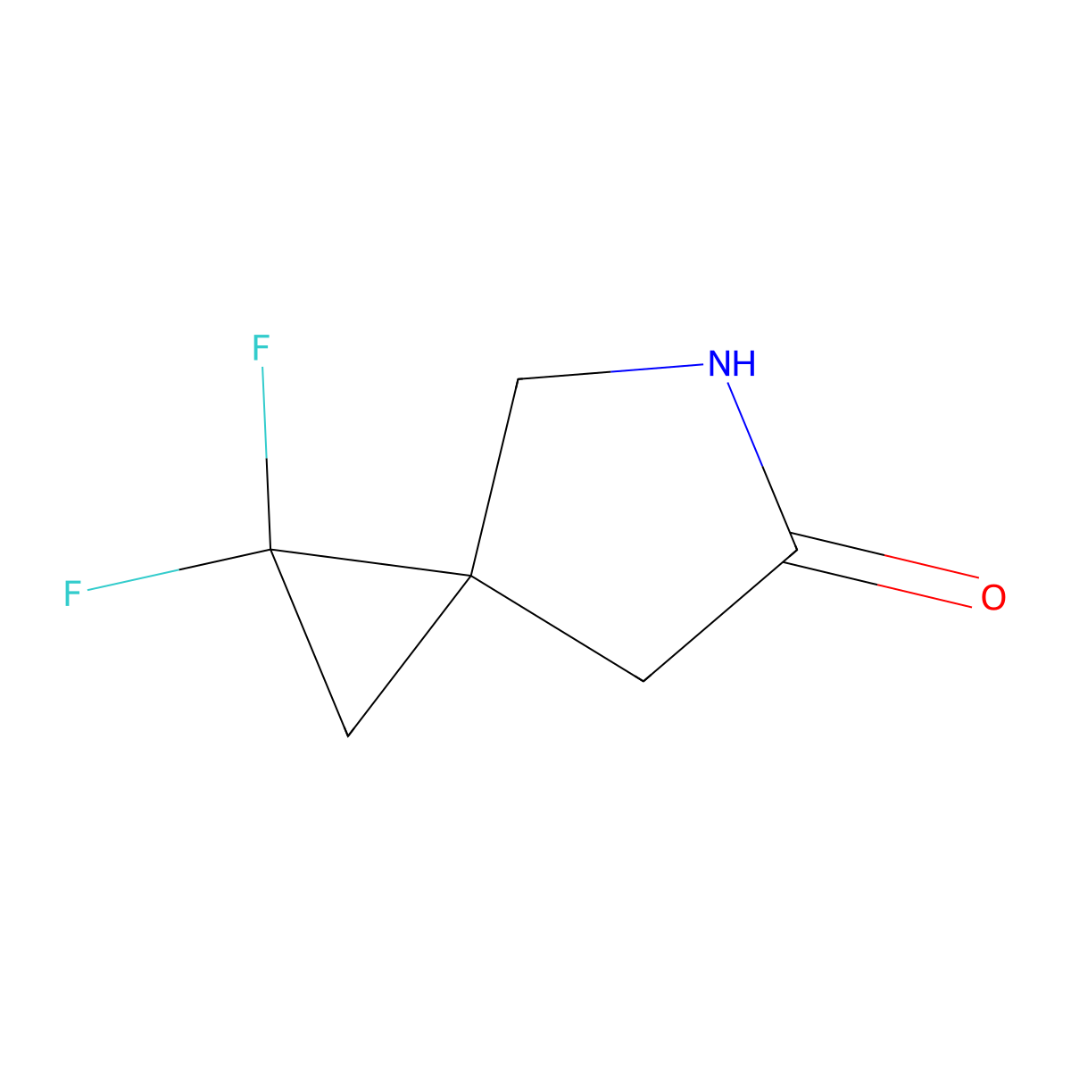 1,1-Difluoro-5-azaspiro(2.4)heptan-6-one molecular structure, CAS 2229260-15-3