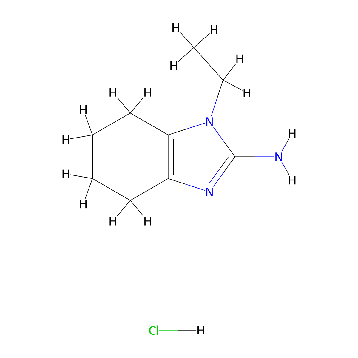 1-Ethyl-4,5,6,7-tetrahydro-1h-1,3-benzodiazol-2-amine hydrochloride molecular structure, CAS 2229260-51-7