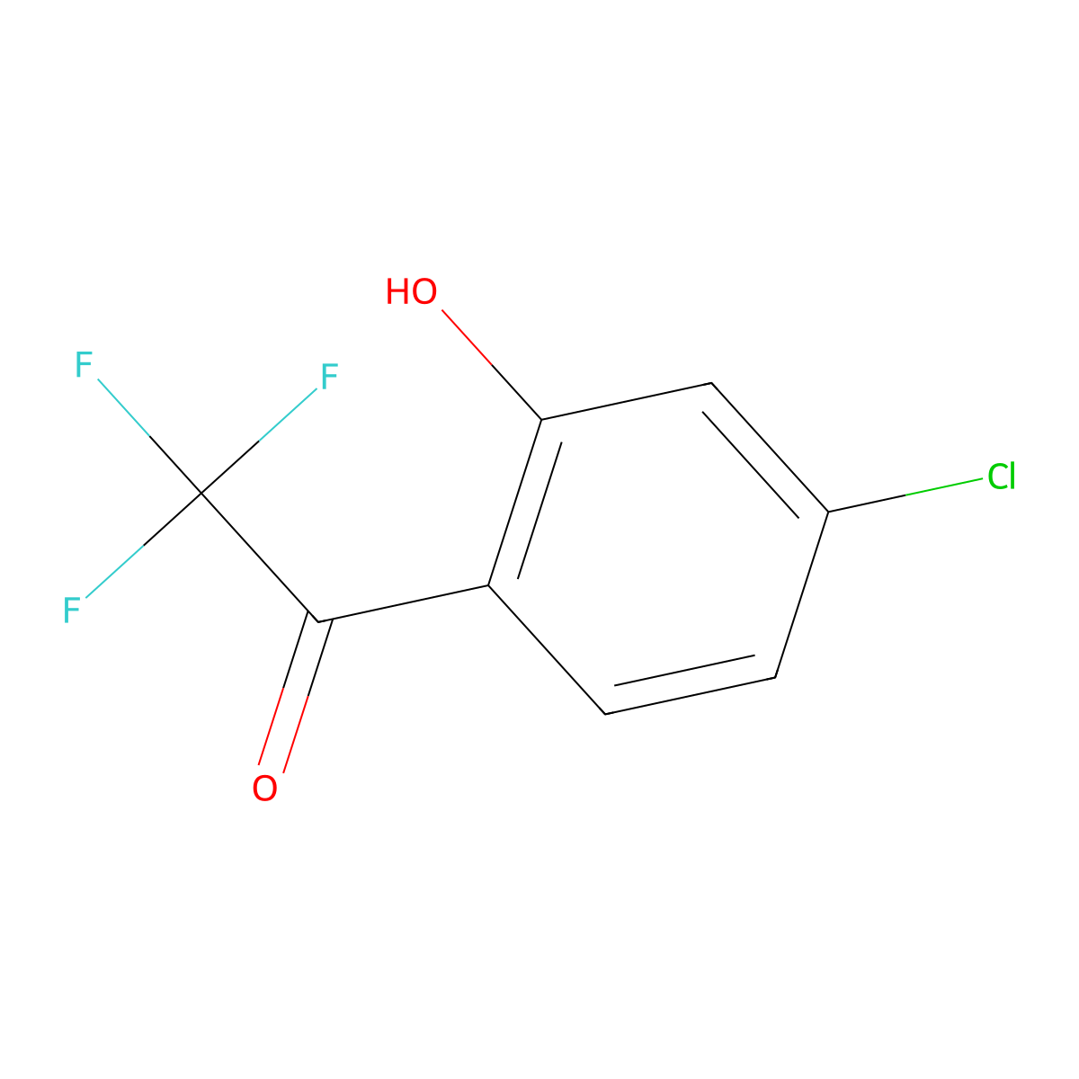 4'-Chloro-2'-hydroxy-2,2,2-trifluoroacetophenone molecular structure, CAS 2229260-52-8