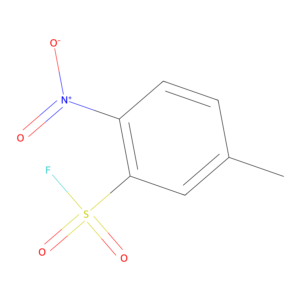 5-Methyl-2-nitrobenzene-1-sulfonyl fluoride molecular structure, CAS 2229261-40-7