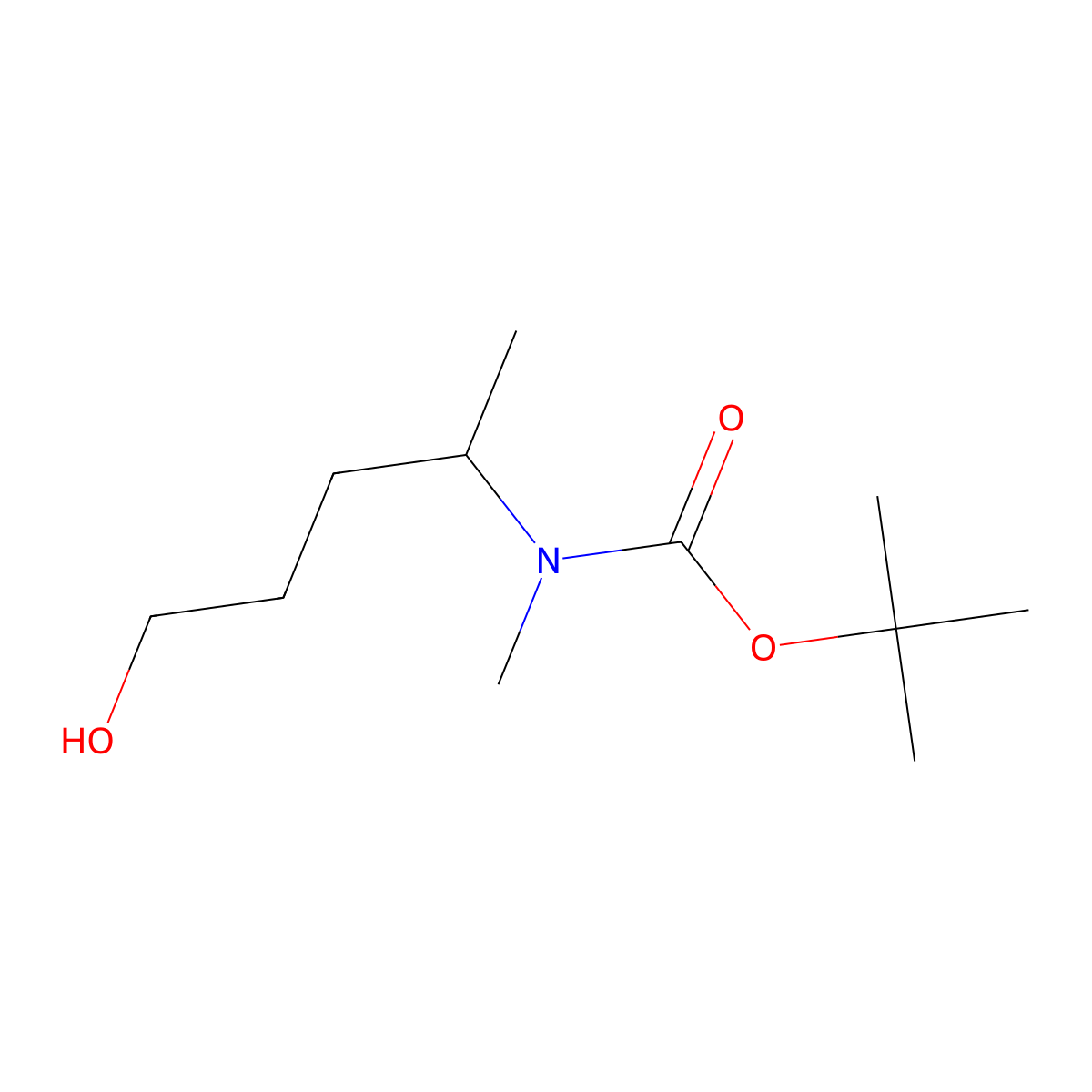 tert-butyl N-(5-hydroxypentan-2-yl)-N-methylcarbamate molecular structure, CAS 2229261-98-5