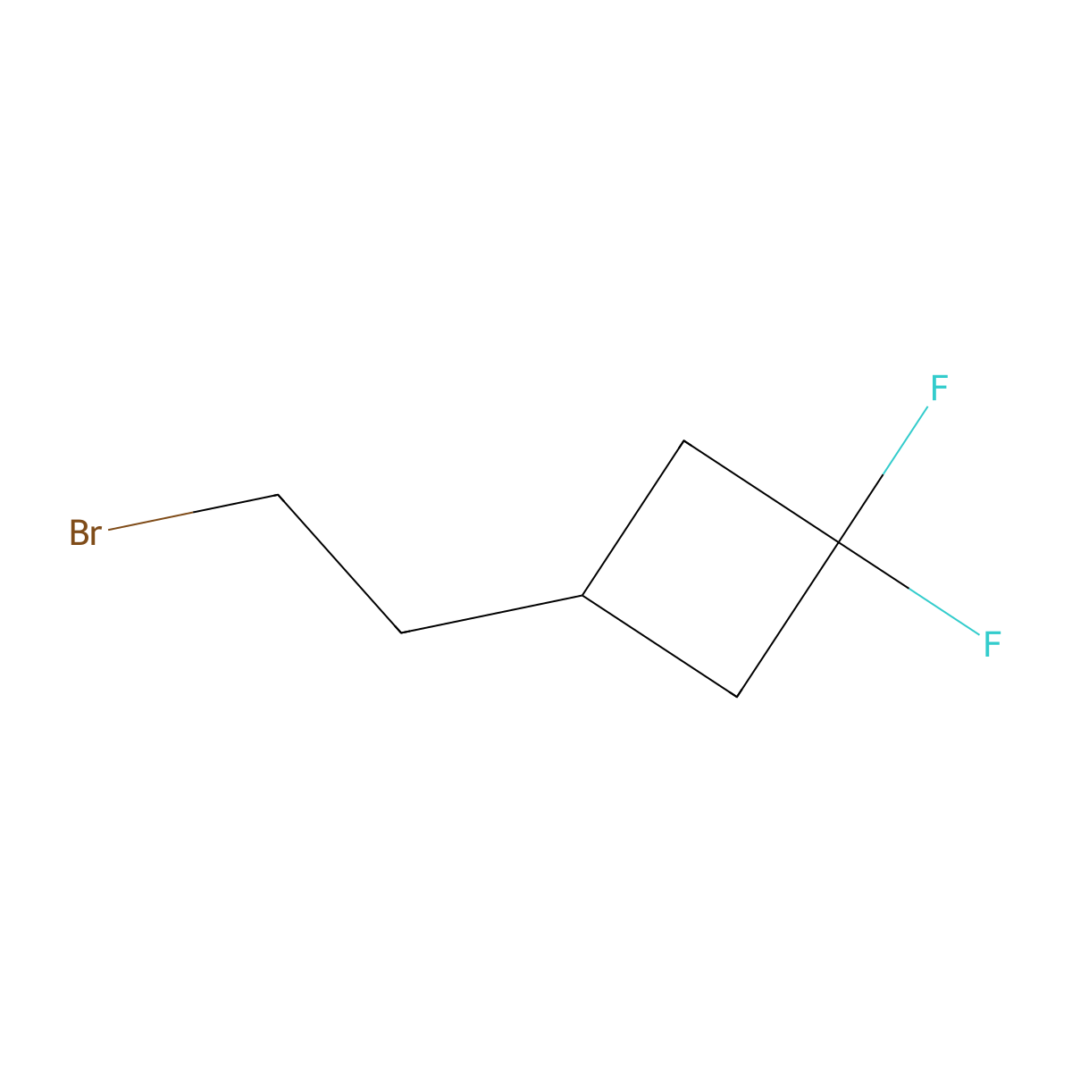 3-(2-Bromoethyl)-1,1-difluorocyclobutane molecular structure, CAS 2229266-35-5