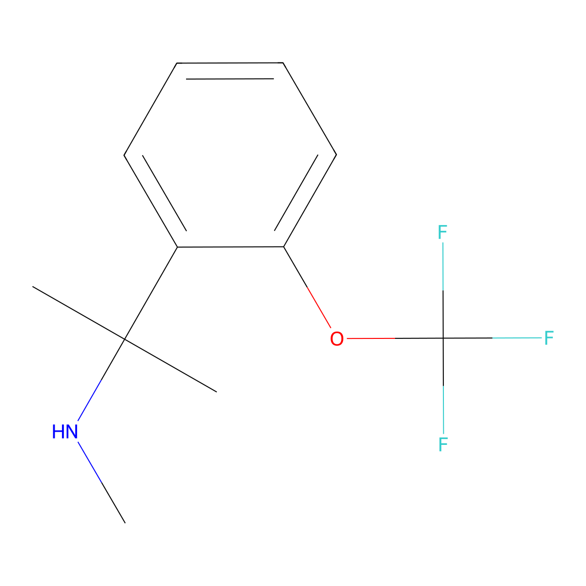 Methyl({2-[2-(trifluoromethoxy)phenyl]propan-2-yl})amine molecular structure, CAS 2229266-93-5