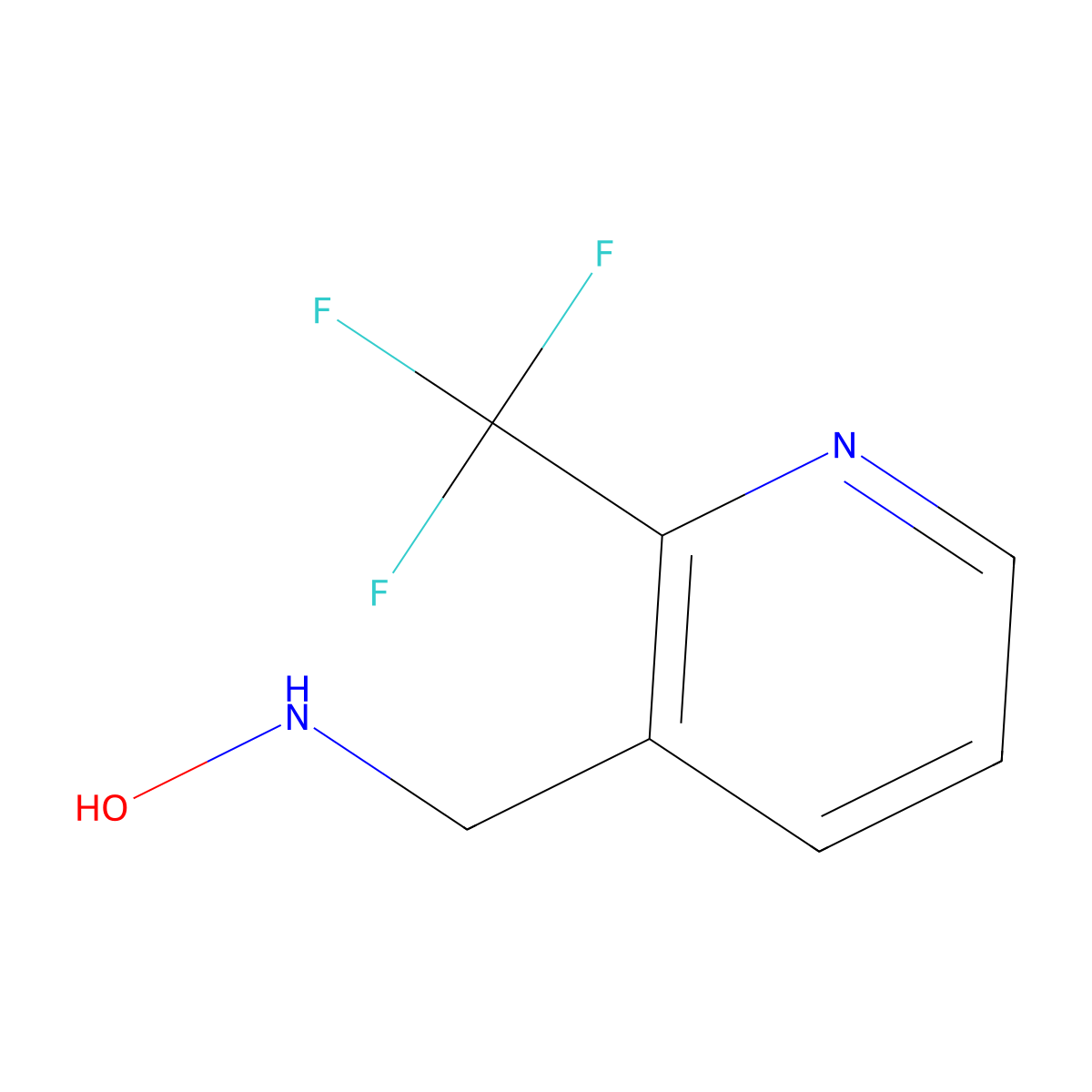 N-{[2-(trifluoromethyl)pyridin-3-yl]methyl}hydroxylamine molecular structure, CAS 2229273-25-8