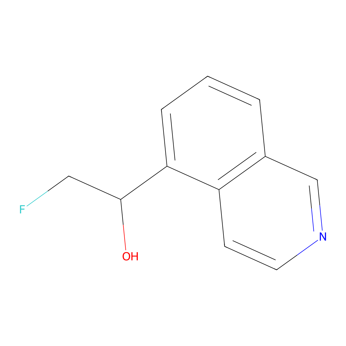 2-Fluoro-1-(isoquinolin-5-yl)ethan-1-ol molecular structure, CAS 2229273-49-6