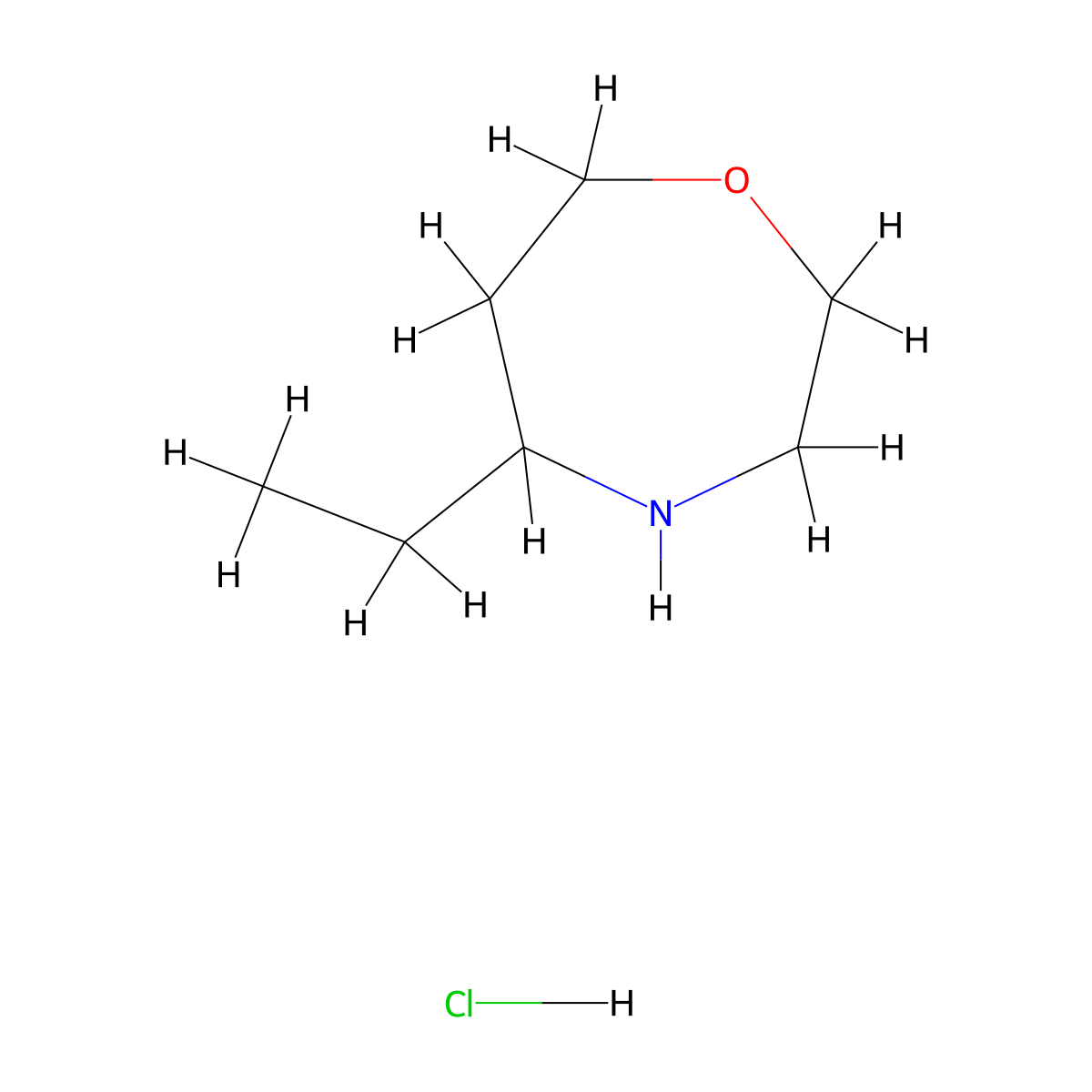 5-Ethyl-1,4-oxazepane hydrochloride molecular structure, CAS 2229274-92-2