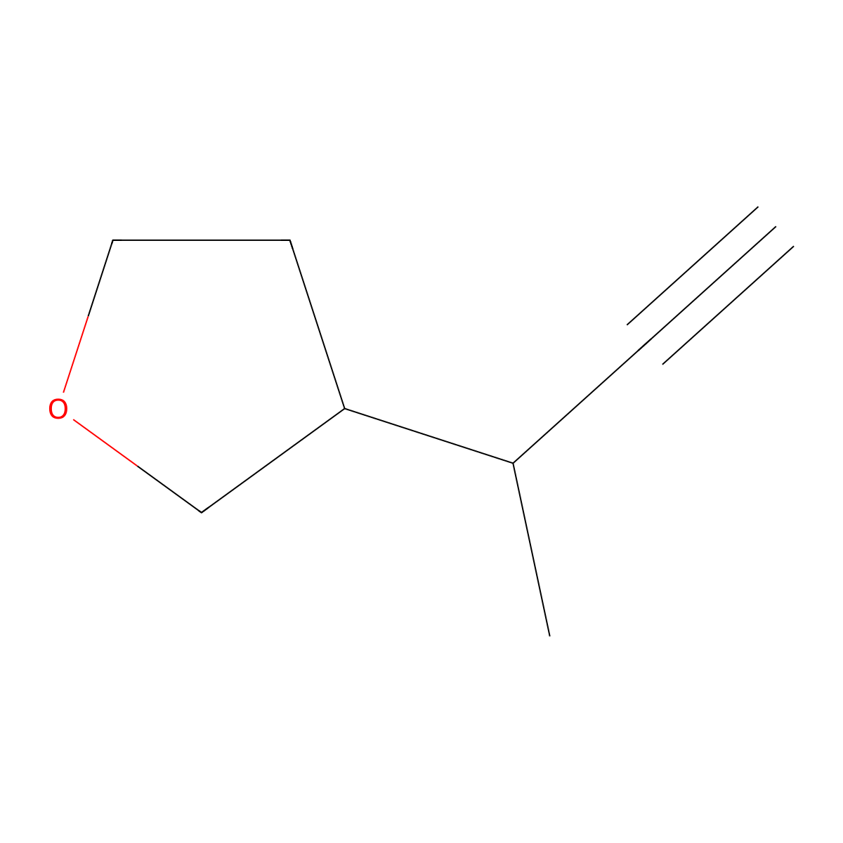 3-(But-3-yn-2-yl)oxolane molecular structure, CAS 2229274-99-9