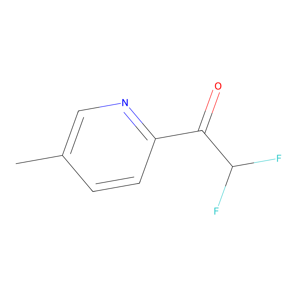 2,2-Difluoro-1-(5-methylpyridin-2-yl)ethan-1-one molecular structure, CAS 2229276-34-8