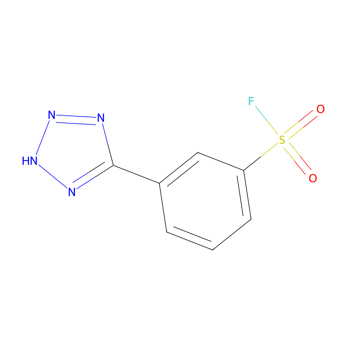 3-(1H-1,2,3,4-tetrazol-5-yl)benzene-1-sulfonyl fluoride molecular structure, CAS 2229280-09-3