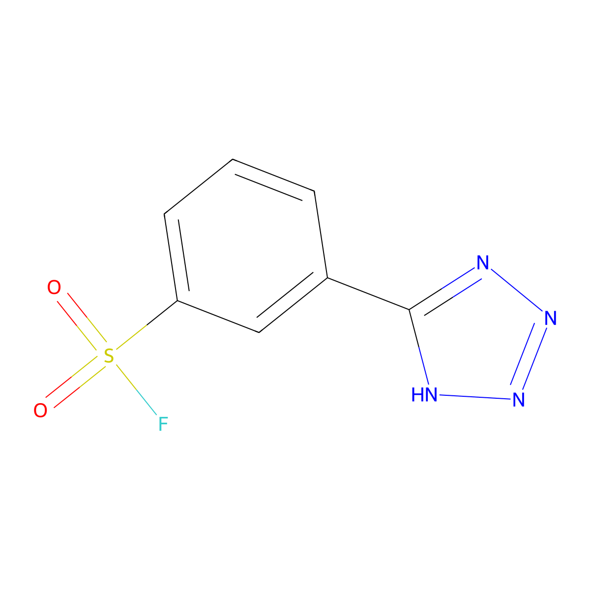 3-(1H-1,2,3,4-tetrazol-5-yl)benzene-1-sulfonyl fluoride molecular structure, CAS 2229280-09-3