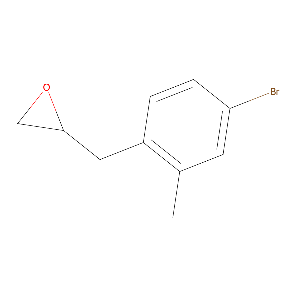 2-[(4-Bromo-2-methylphenyl)methyl]oxirane molecular structure, CAS 2229289-79-4