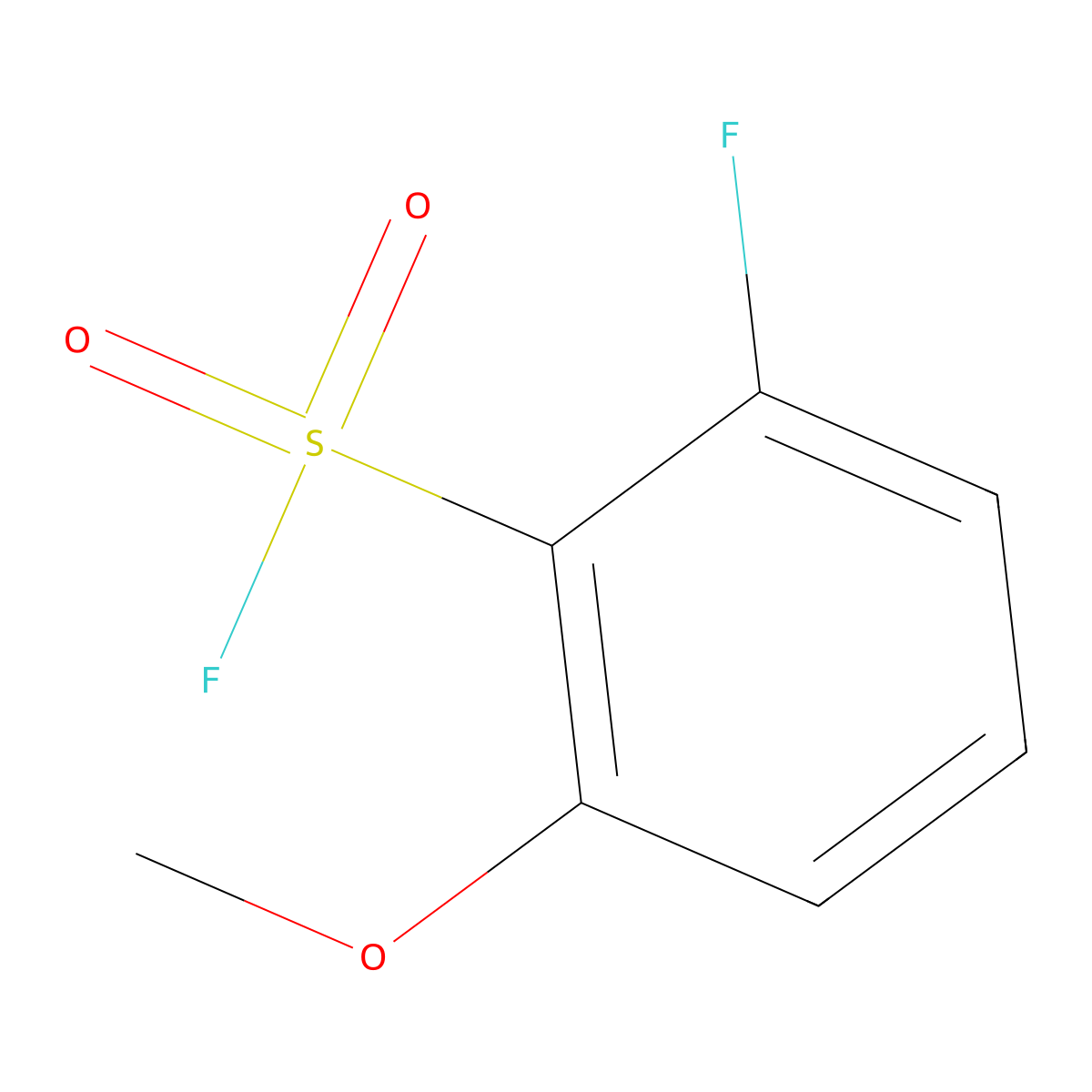 2-Fluoro-6-methoxybenzene-1-sulfonyl fluoride molecular structure, CAS 2229291-55-6