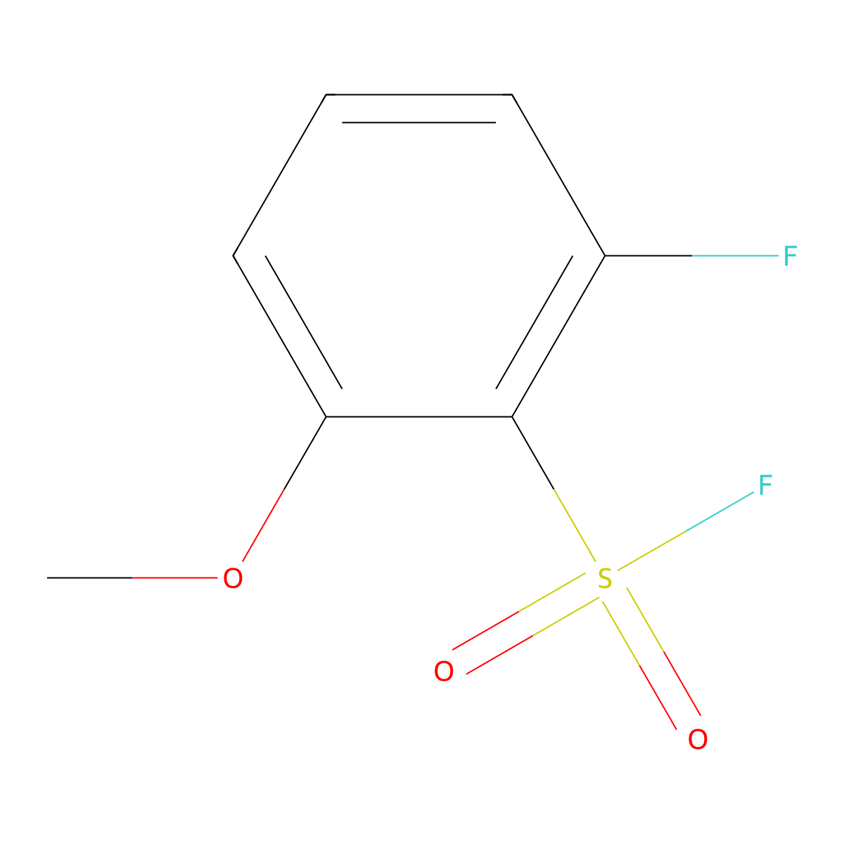 2-Fluoro-6-methoxybenzene-1-sulfonyl fluoride molecular structure, CAS 2229291-55-6