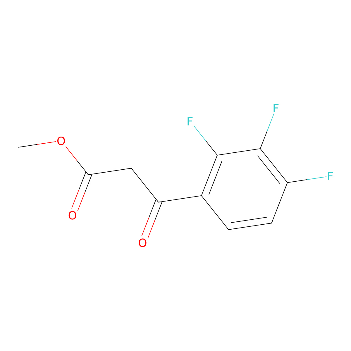 Methyl 3-oxo-3-(2,3,4-trifluorophenyl)propanoate molecular structure, CAS 2229293-58-5
