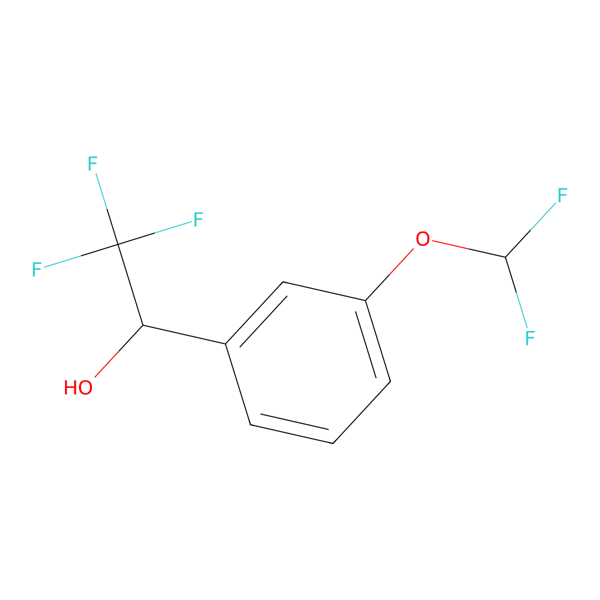 3-(Difluoromethoxy)-alpha-(trifluoromethyl)benzyl Alcohol molecular structure, CAS 2229294-07-7