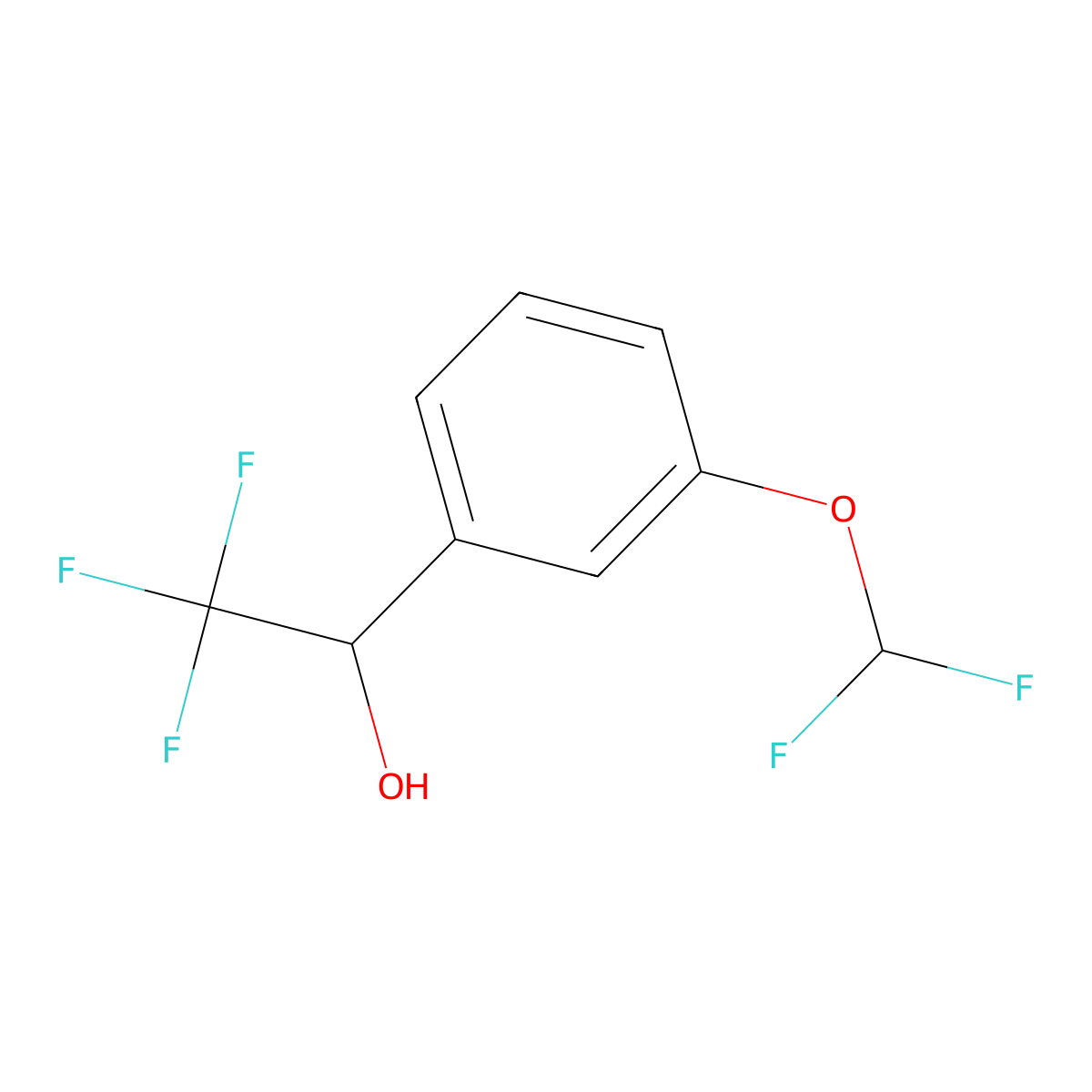 3-(Difluoromethoxy)-alpha-(trifluoromethyl)benzyl Alcohol molecular structure, CAS 2229294-07-7