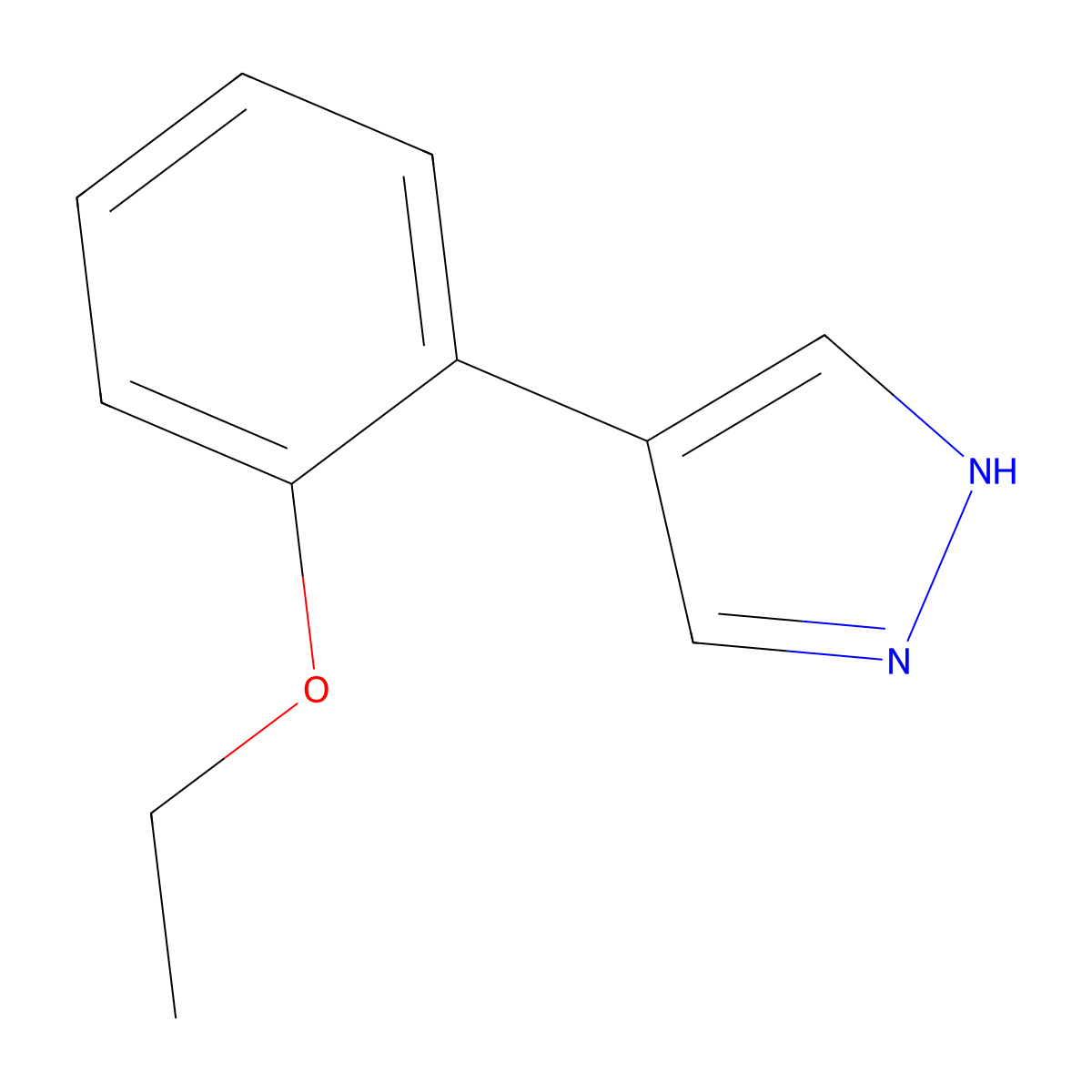 4-(2-ethoxyphenyl)-1H-pyrazole molecular structure, CAS 2229295-89-8