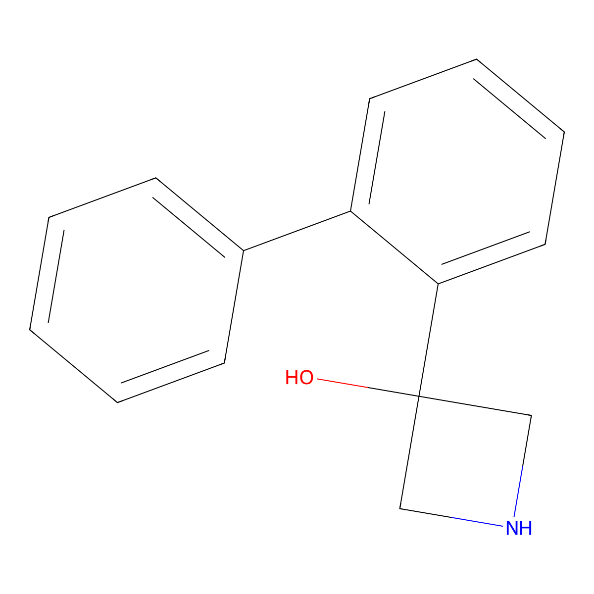 3-(2-Phenylphenyl)azetidin-3-ol molecular structure, CAS 2229296-15-3