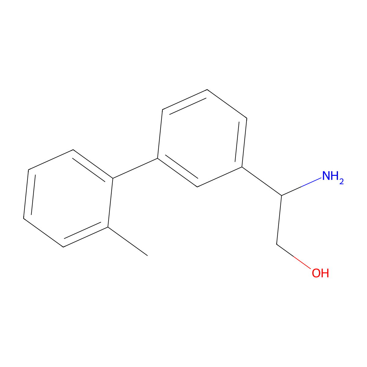 2-Amino-2-[3-(2-methylphenyl)phenyl]ethan-1-ol molecular structure, CAS 2229298-03-5