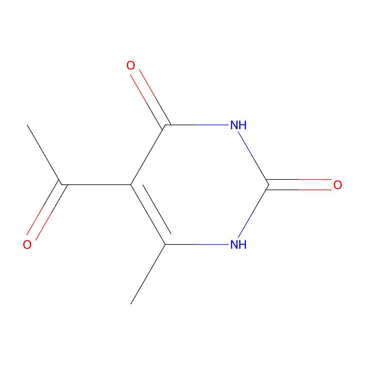 5-Acetyl-6-methylpyrimidine-2,4(1H,3H)-dione molecular structure, CAS 22293-60-3