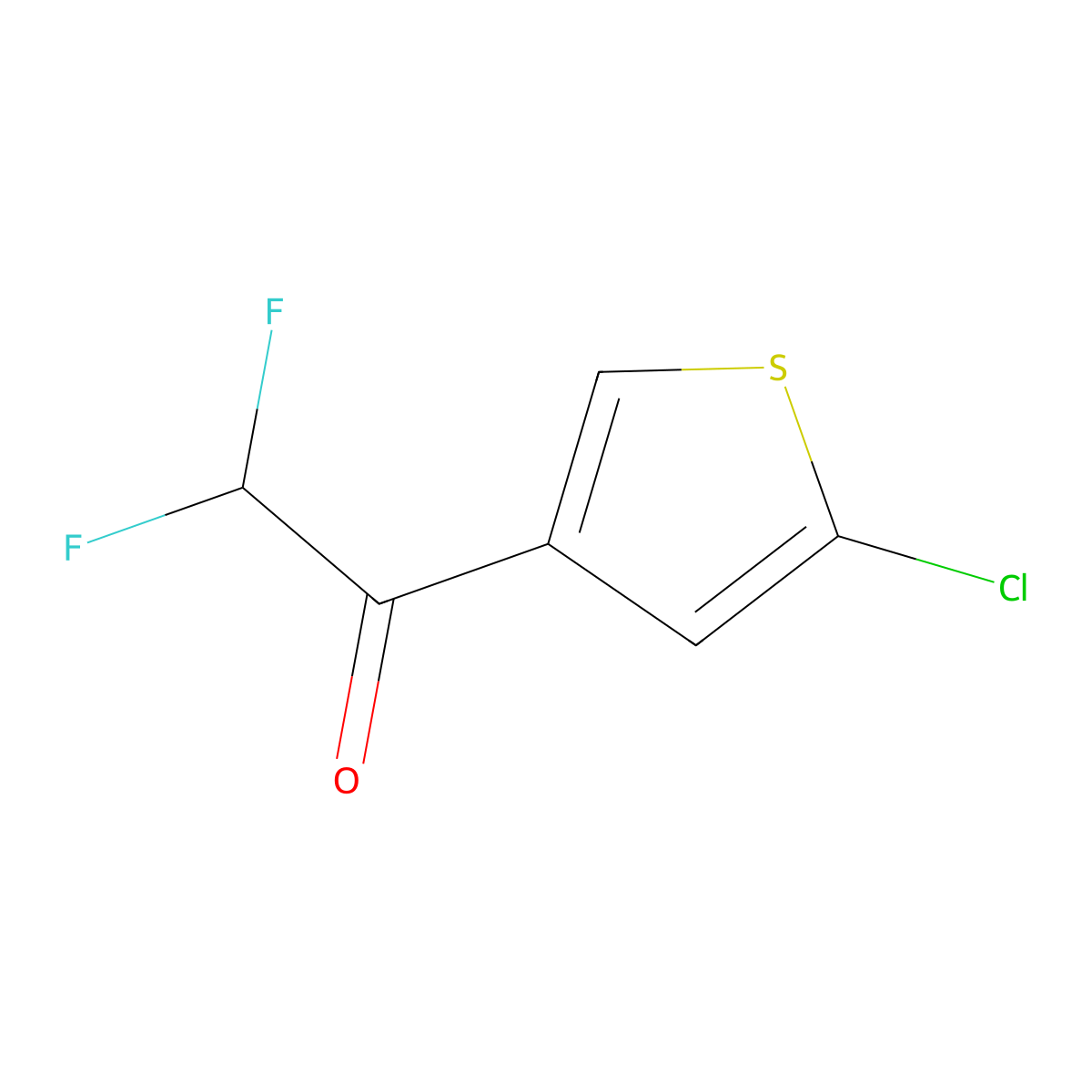 1-(5-Chlorothiophen-3-yl)-2,2-difluoroethan-1-one molecular structure, CAS 2229301-36-2