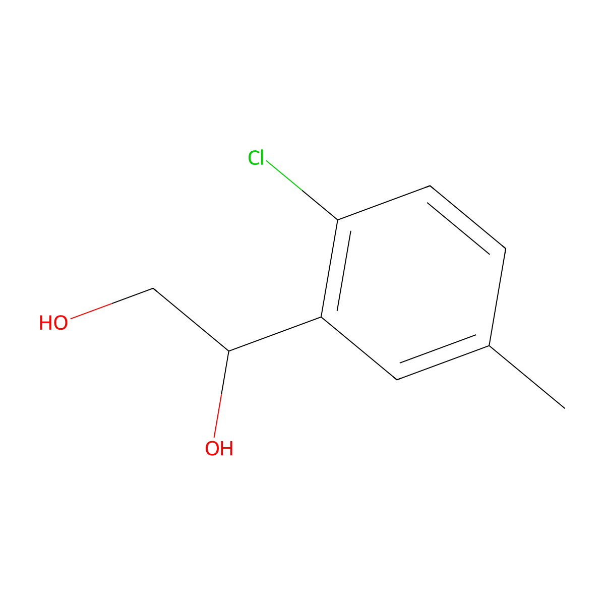 1-(2-Chloro-5-methylphenyl)ethane-1,2-diol molecular structure, CAS 2229305-41-1