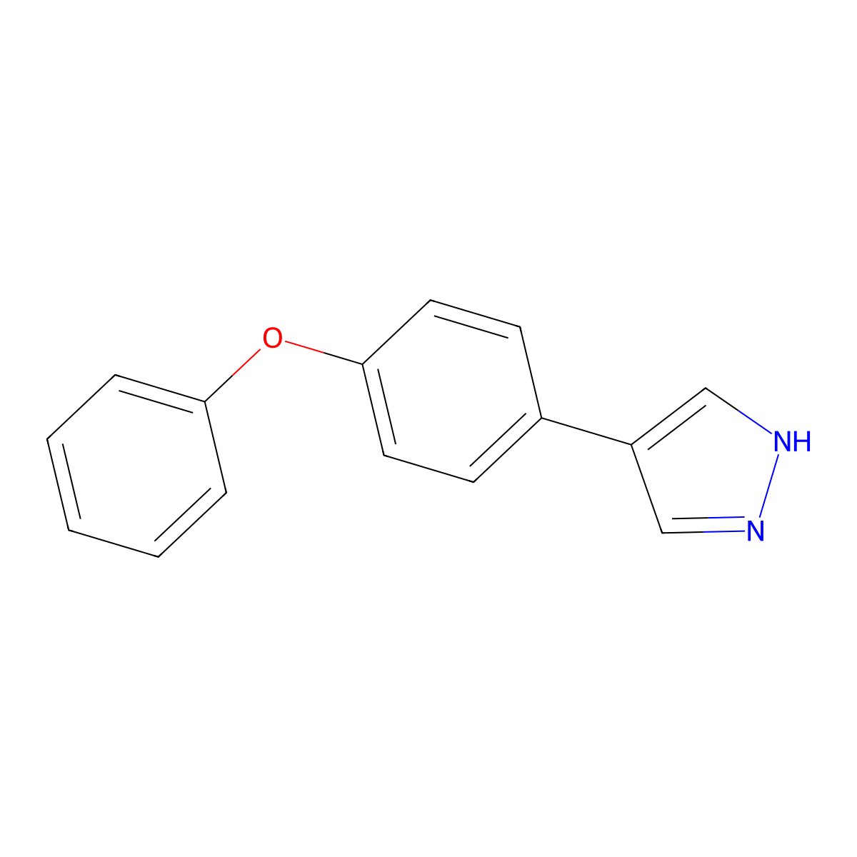 4-(4-phenoxyphenyl)-1H-pyrazole molecular structure, CAS 2229308-18-1