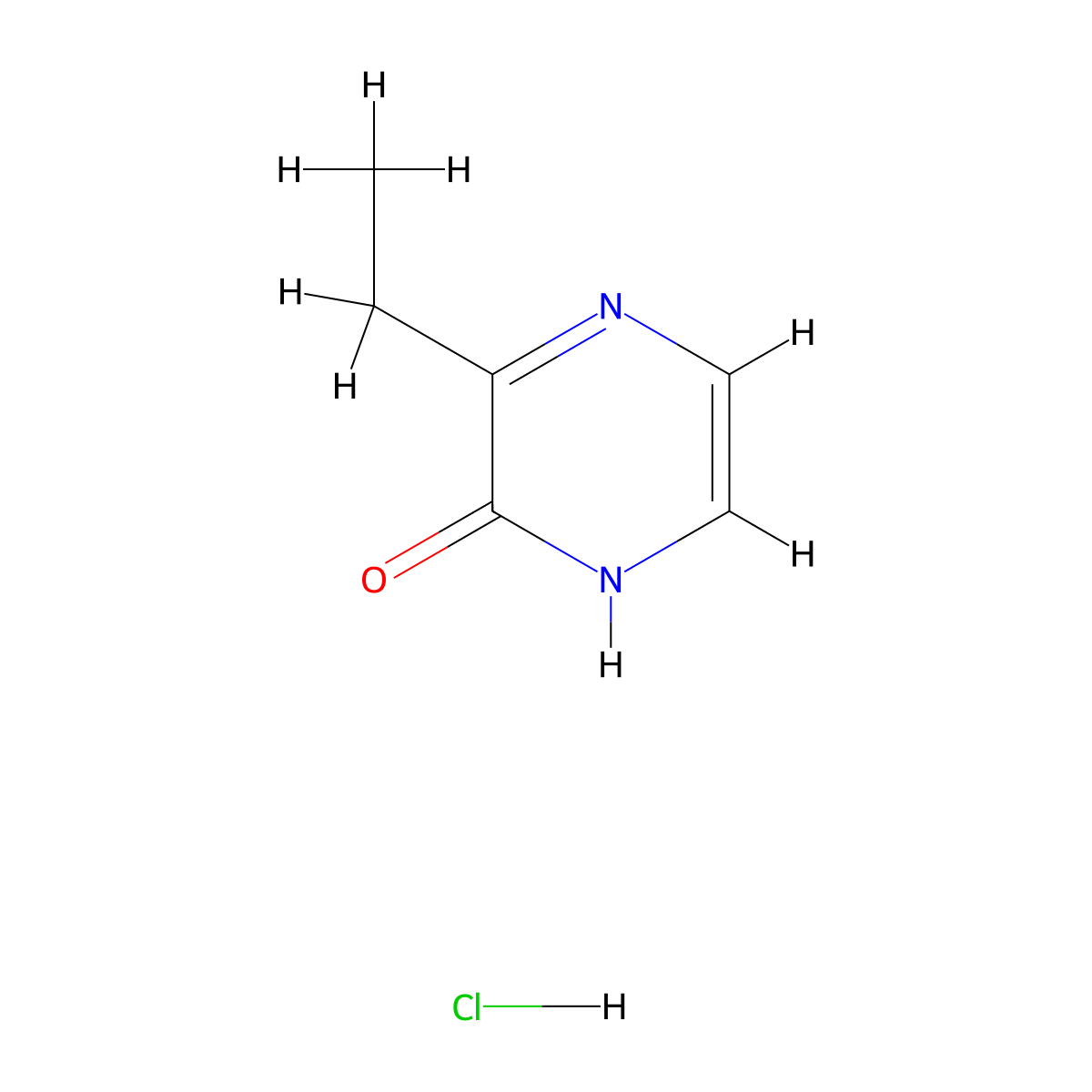 3-Ethyl-1,2-dihydropyrazin-2-one hydrochloride molecular structure, CAS 2229309-92-4