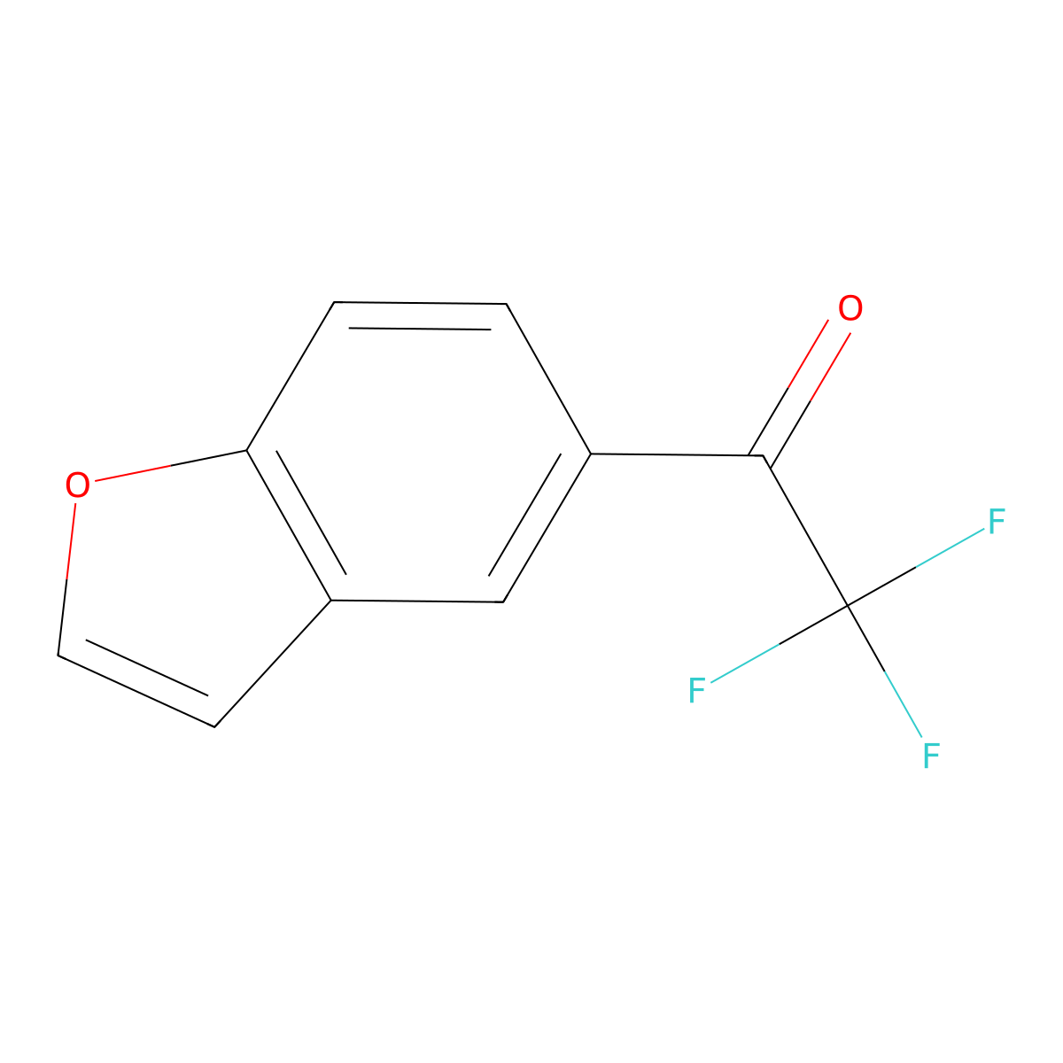 1-(1-Benzofuran-5-yl)-2,2,2-trifluoroethan-1-one molecular structure, CAS 2229310-03-4