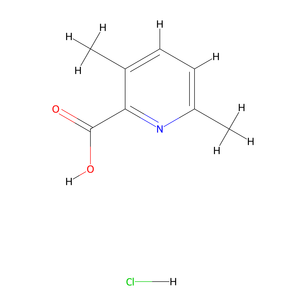 3,6-Dimethylpyridine-2-carboxylic acid hydrochloride molecular structure, CAS 2229312-80-3