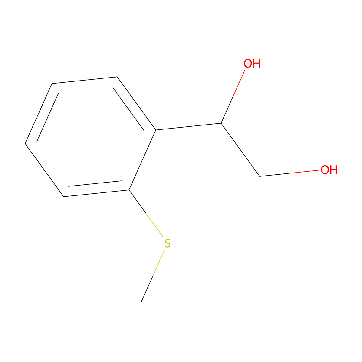 1-[2-(Methylsulfanyl)phenyl]ethane-1,2-diol molecular structure, CAS 2229315-77-7