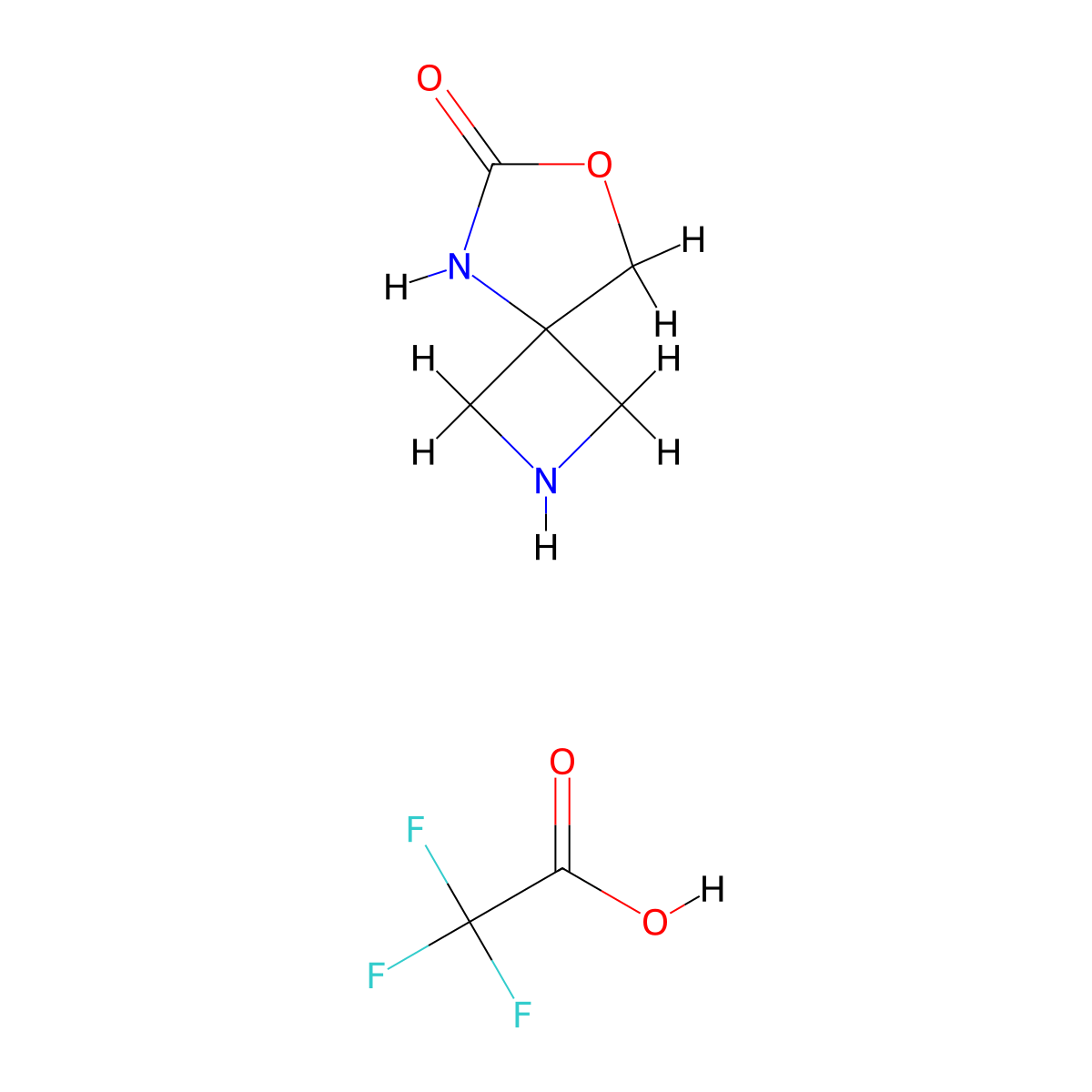 7-Oxa-2,5-diazaspiro[3.4]octan-6-one; trifluoroacetic acid molecular structure, CAS 2229318-51-6