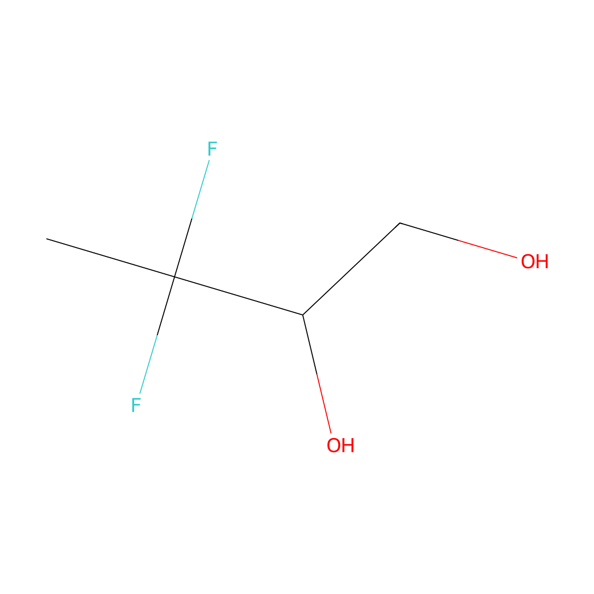 3,3-Difluorobutane-1,2-diol molecular structure, CAS 2229319-03-1