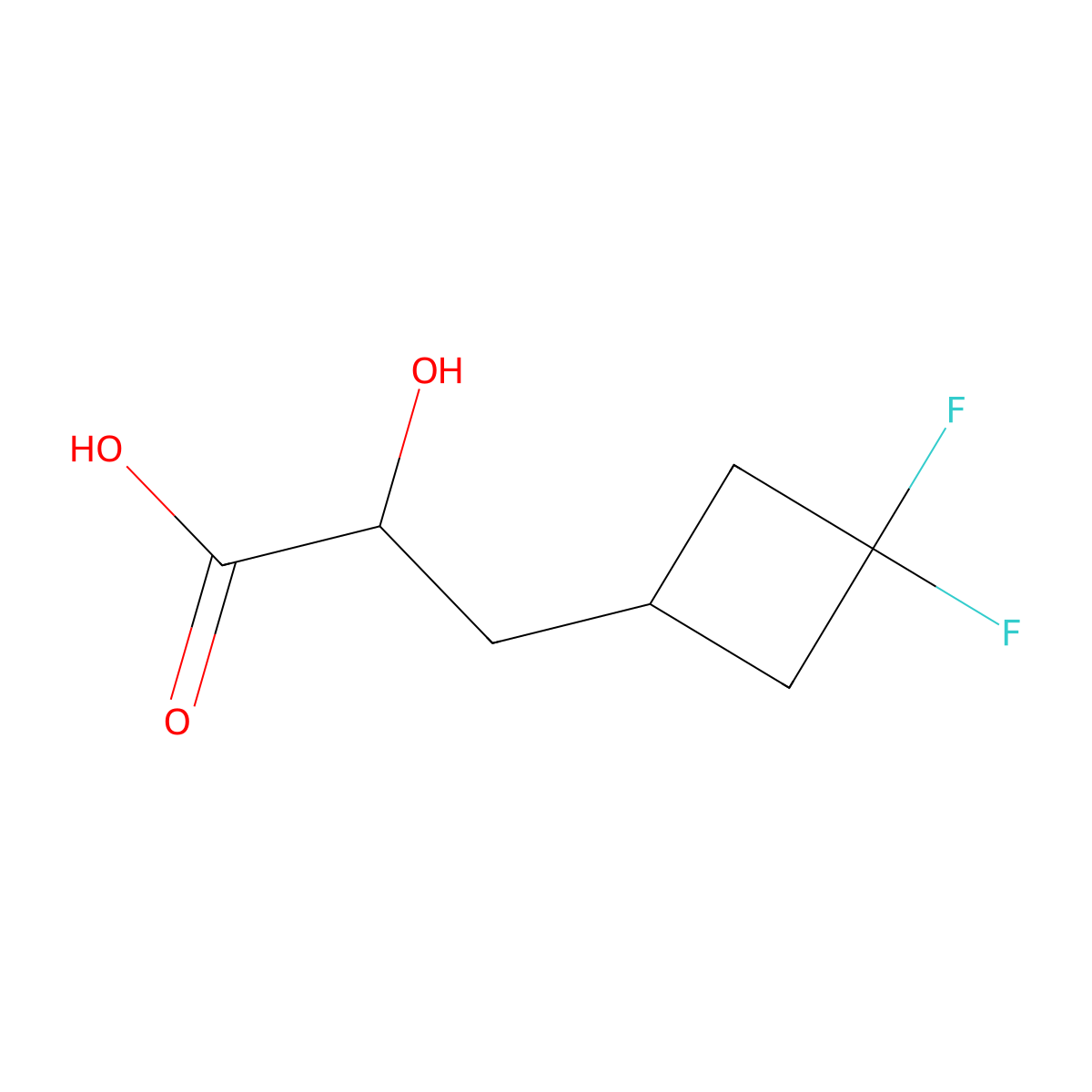 3-(3,3-Difluorocyclobutyl)-2-hydroxypropanoicacid molecular structure, CAS 2229325-69-1