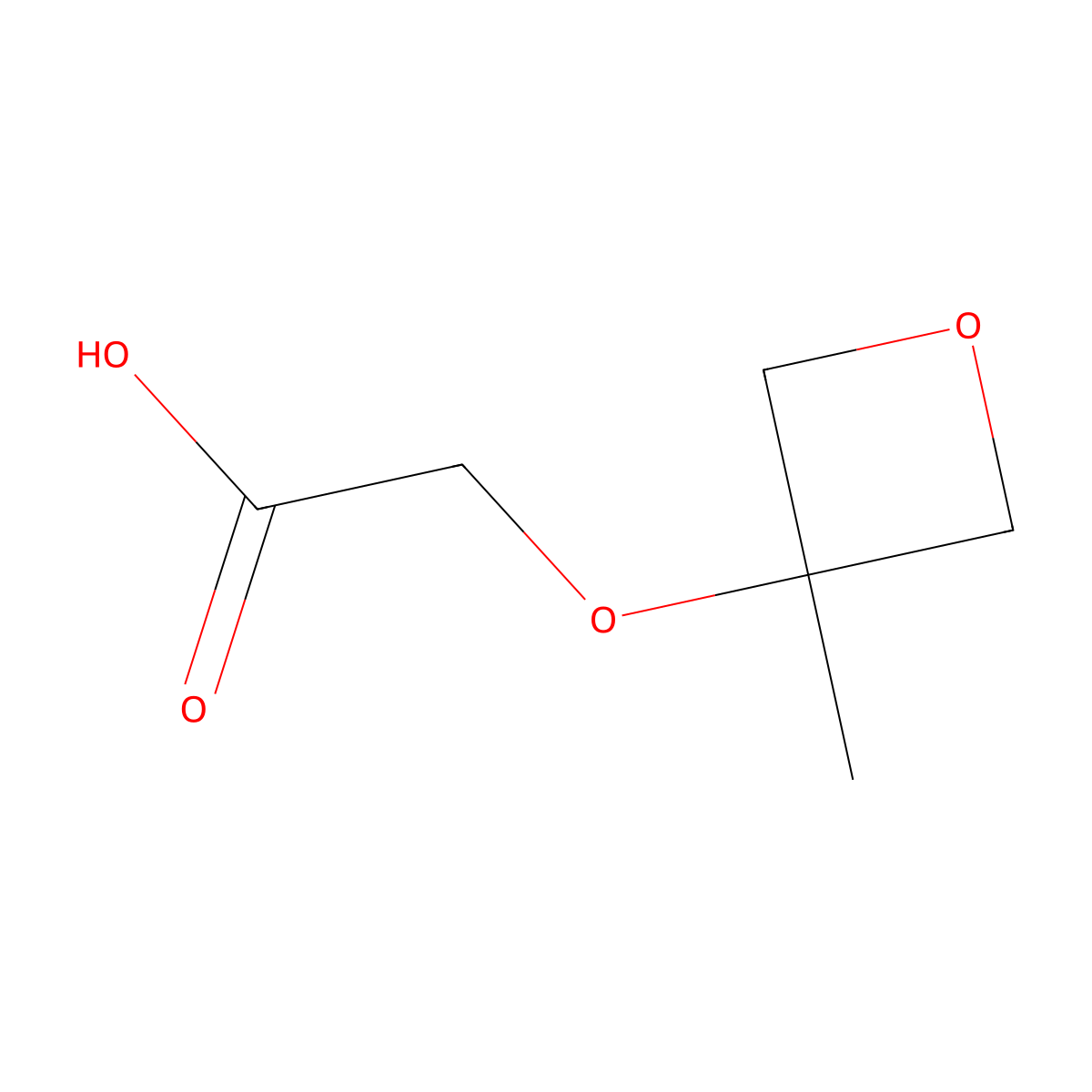2-[(3-Methyloxetan-3-yl)oxy]acetic acid molecular structure, CAS 2229327-86-8