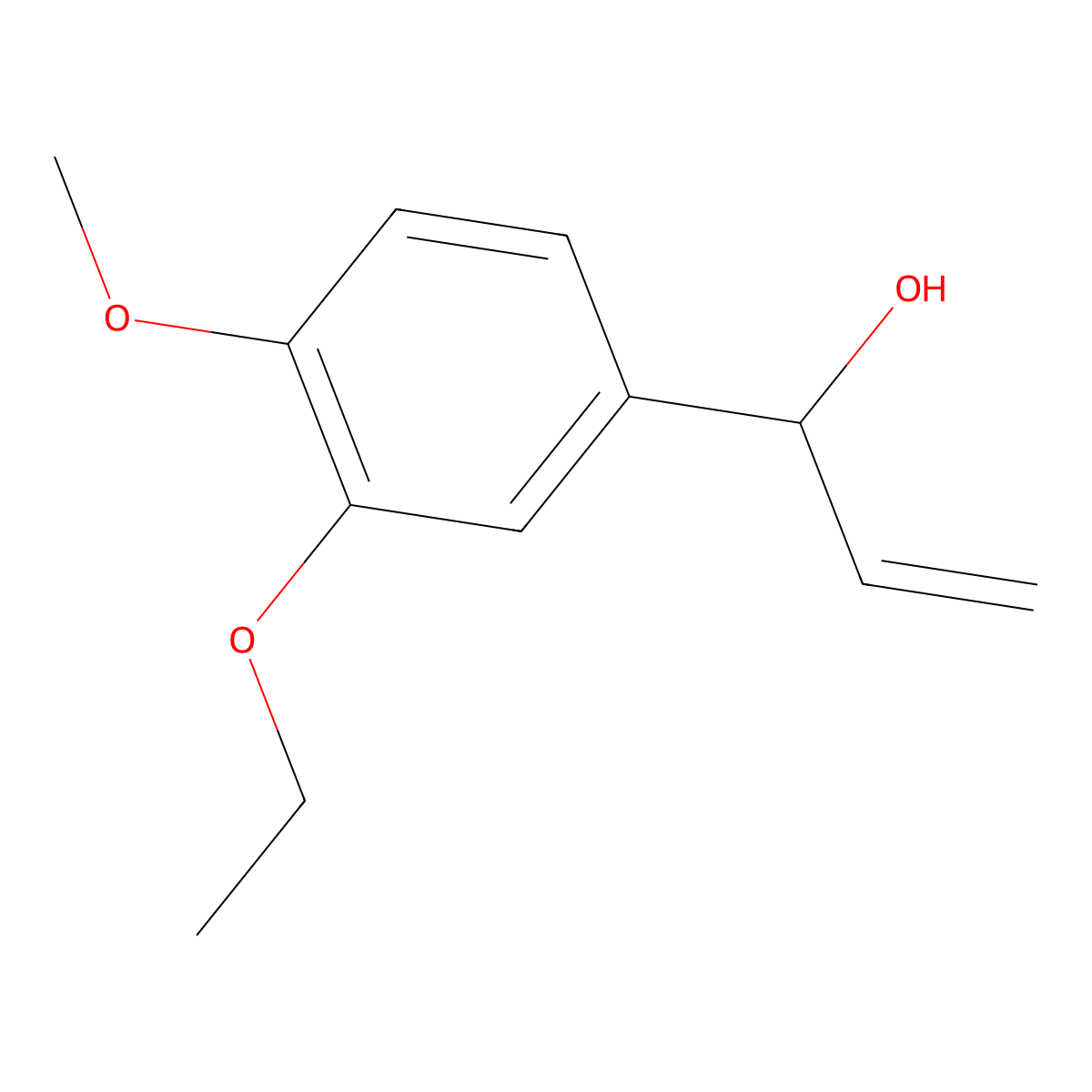1-(3-Ethoxy-4-methoxyphenyl)prop-2-en-1-ol molecular structure, CAS 2229327-87-9