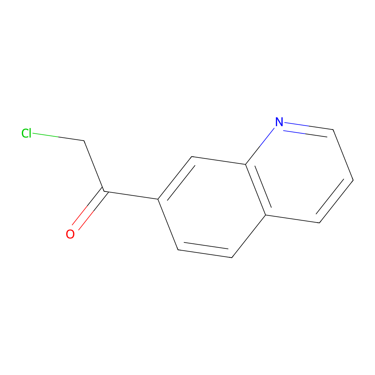 2-Chloro-1-(quinolin-7-yl)ethan-1-one molecular structure, CAS 2229328-93-0