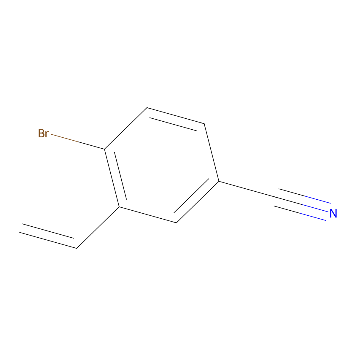 4-Bromo-3-ethenylbenzonitrile molecular structure, CAS 2229330-00-9