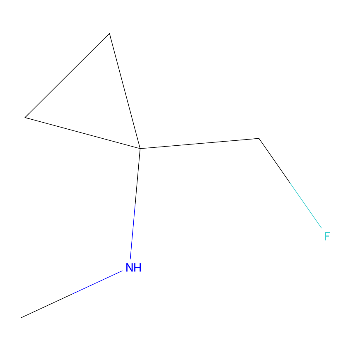 1-(fluoromethyl)-N-methylcyclopropan-1-amine molecular structure, CAS 2229330-97-4