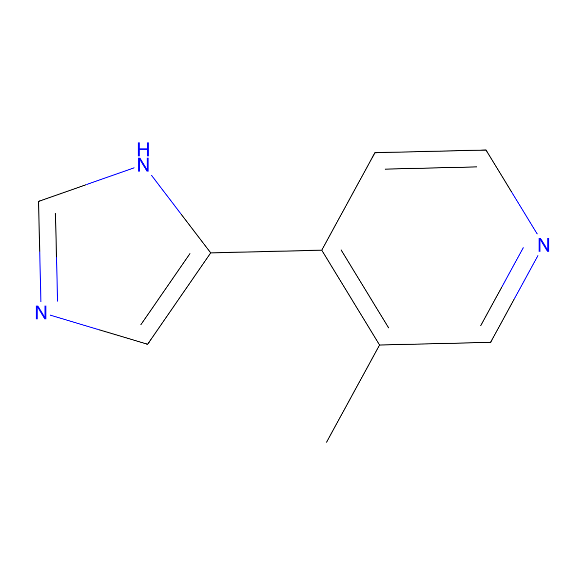 4-(1H-imidazol-4-yl)-3-methylpyridine molecular structure, CAS 2229331-29-5