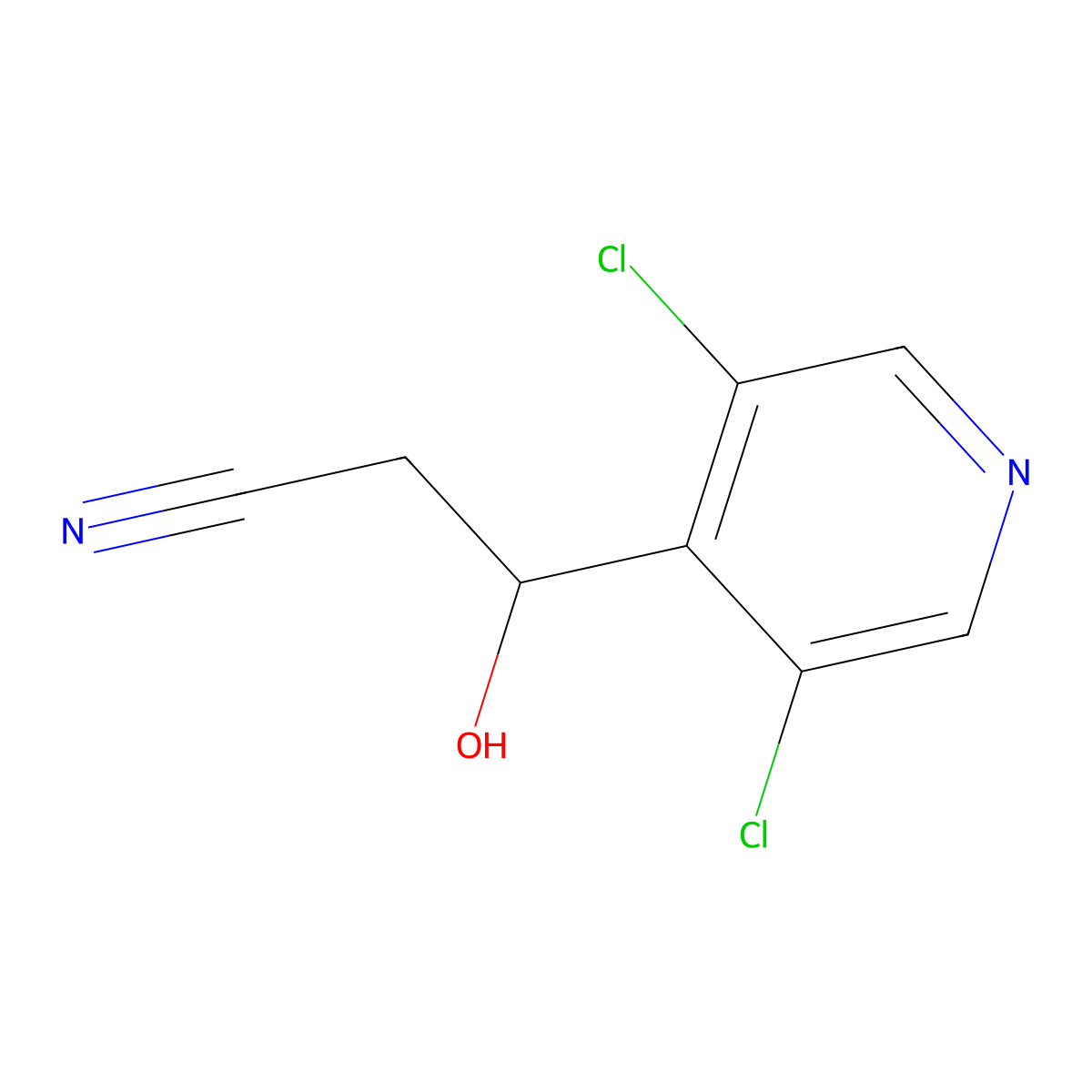 3-(3,5-Dichloropyridin-4-yl)-3-hydroxypropanenitrile molecular structure, CAS 2229331-87-5