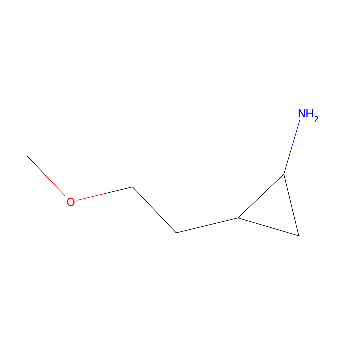 2-(2-Methoxyethyl)cyclopropan-1-amine molecular structure, CAS 2229332-86-7
