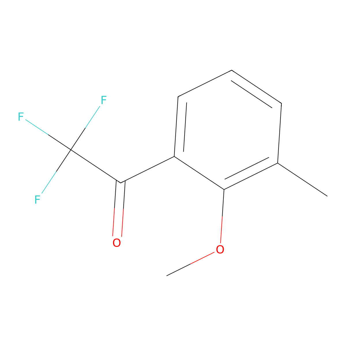 2,2,2-Trifluoro-1-(2-methoxy-3-methylphenyl)ethanone molecular structure, CAS 2229337-14-6